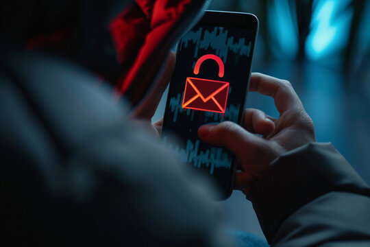 Smartphone receiving a dangerous phishing SMS visual warning signs