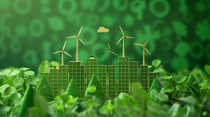 Wind Power Green Energy Eco-ecosystem Environmental Concept