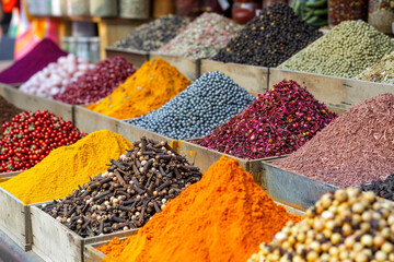Spice panorama vibrant colors and textures culinary arts