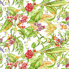 Textile and digital seamless pattern floral design, Wallpaper design