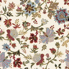 Textile and digital seamless pattern floral design, Wallpaper design
