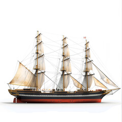 Obraz premium SS Great Britain on white background realistic