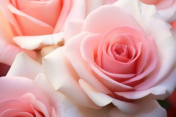 Blush Rose Blossoms: Garden Gradients and Blooming Hue Blend