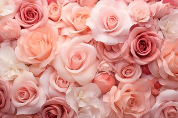 Blush Rose Garden Gradients: Gentle Pastel Floral Shades