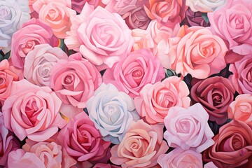 Blush Rose Garden Gradients: Pastel Artistry in Bloom