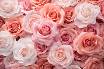 Blush Rose Garden Gradients: Pastel Rose Shades Artistry
