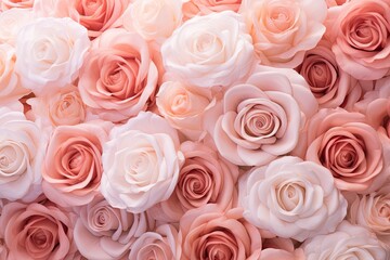 Blush Rose Garden Gradients: Soft Pink Floral Hues Symphony