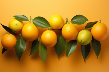 Citrus Grove Gradient Zests: Harvest Time Citrus Colors Bloom - obrazy, fototapety, plakaty