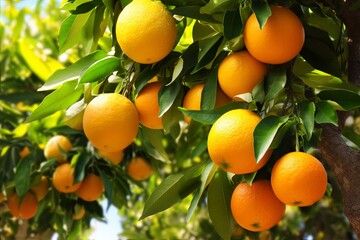 Citrus Grove Gradient Zests: Harvest Time Citrus Colors Splendor. - obrazy, fototapety, plakaty
