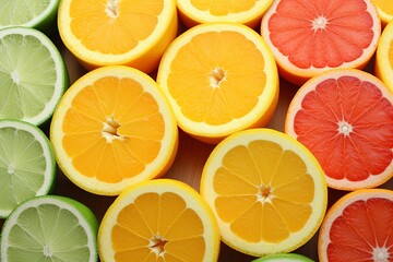 Citrus Grove Gradient Zests: Juicy Citrus Fusion Delight - obrazy, fototapety, plakaty