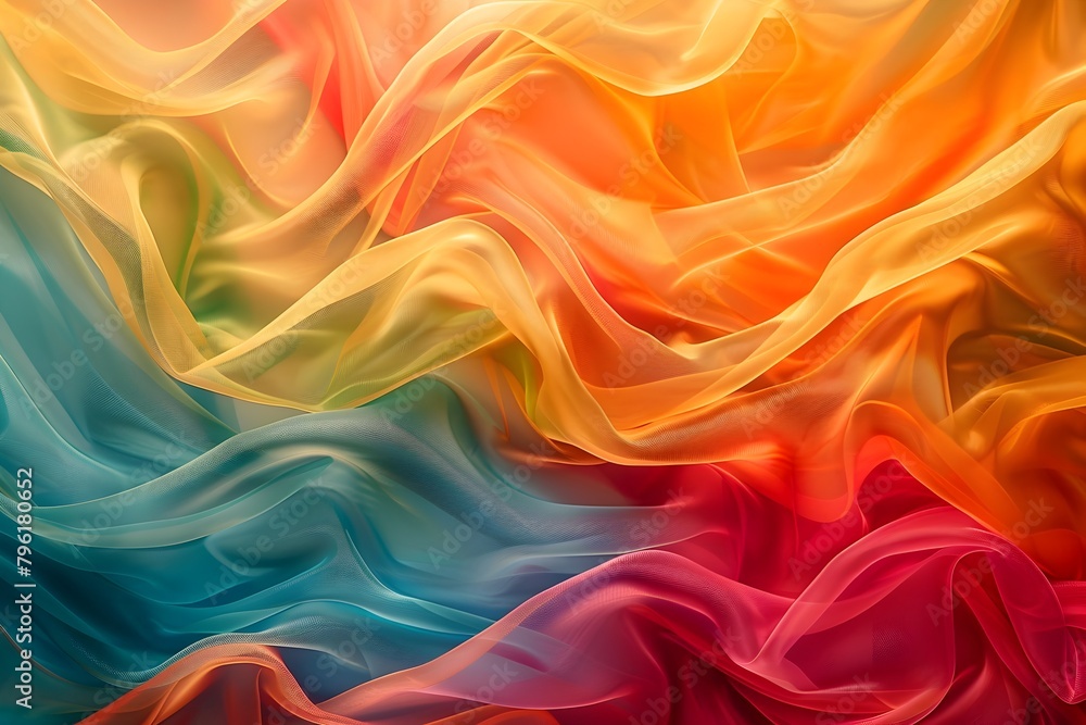 Aufkleber joyful and lively colorful fluid motion patterns in abstract dynamic background