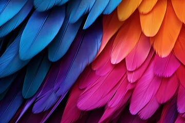 Exotic Bird Feather Gradients: Fusion of Feathery Hues