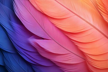 Exotic Bird Feather Gradients: A Texture Blend of Elegance