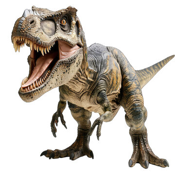 Roaring Tyrannosaurus Rex isolated on Transparent Background, without background .PNG