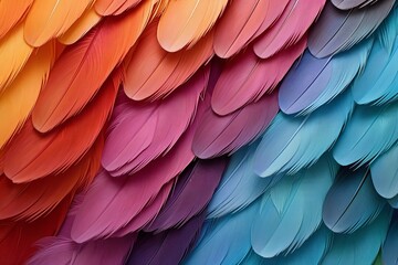 Exotic Bird Feather Gradients: Nature's Color Palette Delight