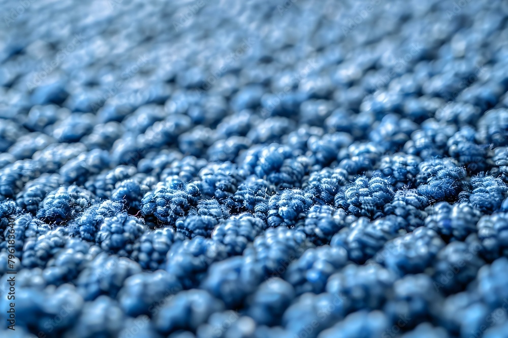 Poster blue berber loop pile carpet texture for website and print design. concept berber carpet, loop pile 
