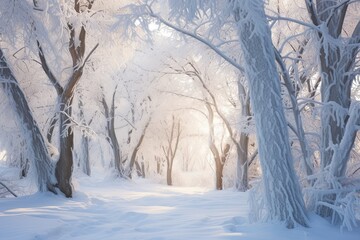 Glistening Snow: Gradient Whites & Frosty Morning Shades