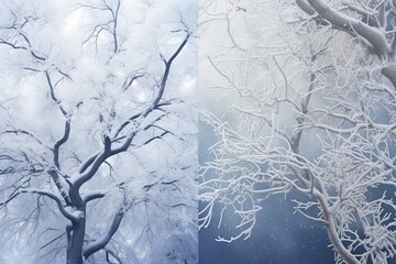 Glistening Snow Gradient Whites: Winter Wonderland Hues Photo Delight
