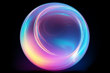 Obraz premium Iridescent Soap Bubble Gradients: Playful Spectrum Swirl Delight