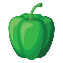 colorful illustration of green pepper