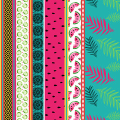 Textile and digital seamless pattern geometric design