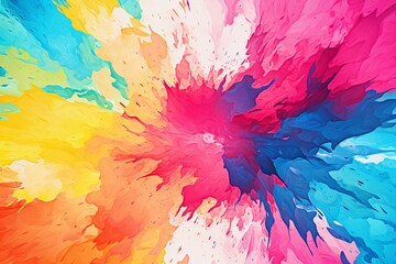 Psychedelic Acid Wash Gradients: Vibrant Splash Art Explosion