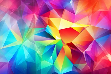 Obraz premium Rainbow Prism Gradient Art: Colorful Light Refraction Effects