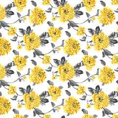 Textile and digital seamless floral pattern design