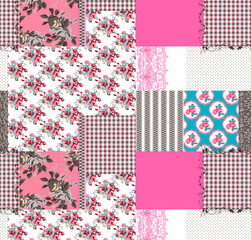Textile and digital seamless pattern geometric design