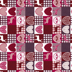 Textile and digital seamless pattern geometric design
