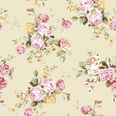 Textile and digital seamless floral pattern desing