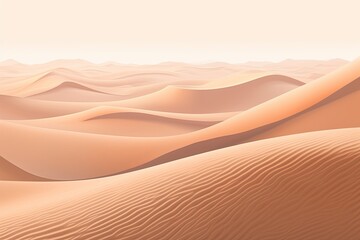 Fototapeta na wymiar Sahara Tranquility: Gradients of Sand Dune Hues