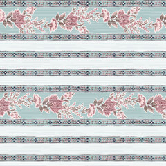 Textile and digital seamless pattern floral design