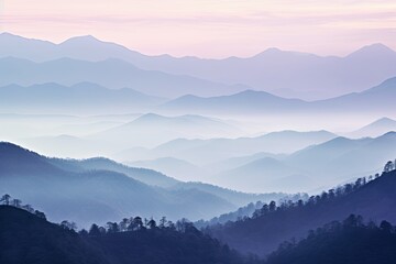 Smokey Mountain Mist: Gradients of Hill Textures