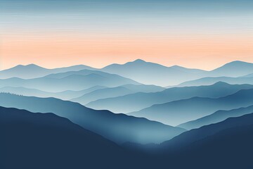 Smoky Mountain Gradient Mist: Ethereal Mists Wallpaper