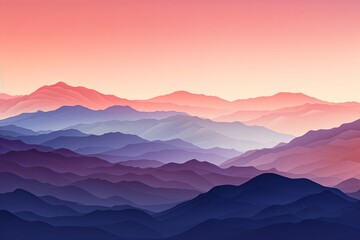 Fototapeta premium Smokey Mountain Hues: Soft Gradient Patterns of the Range