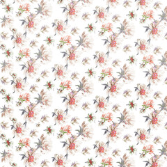 Textile and digital seamless pattern floral design