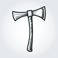 axe line art logo icon