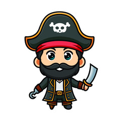 pirate cartoon character with sword