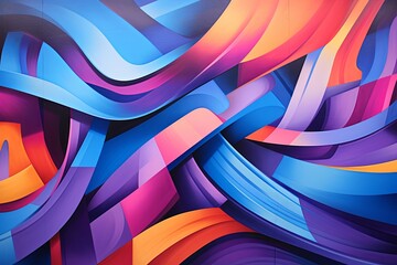Urban Graffiti Art Gradients - Vibrant Wall Splashes of Color