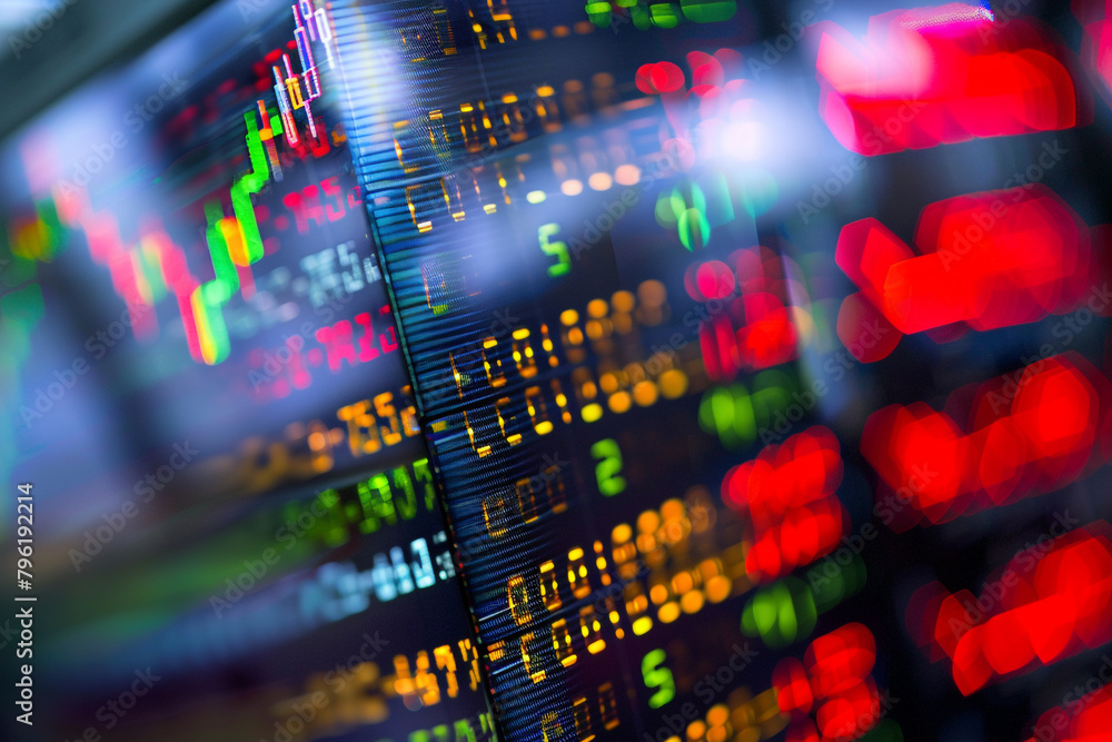 Poster the abstract of a stock market investment trading chart background is a visual representation of the