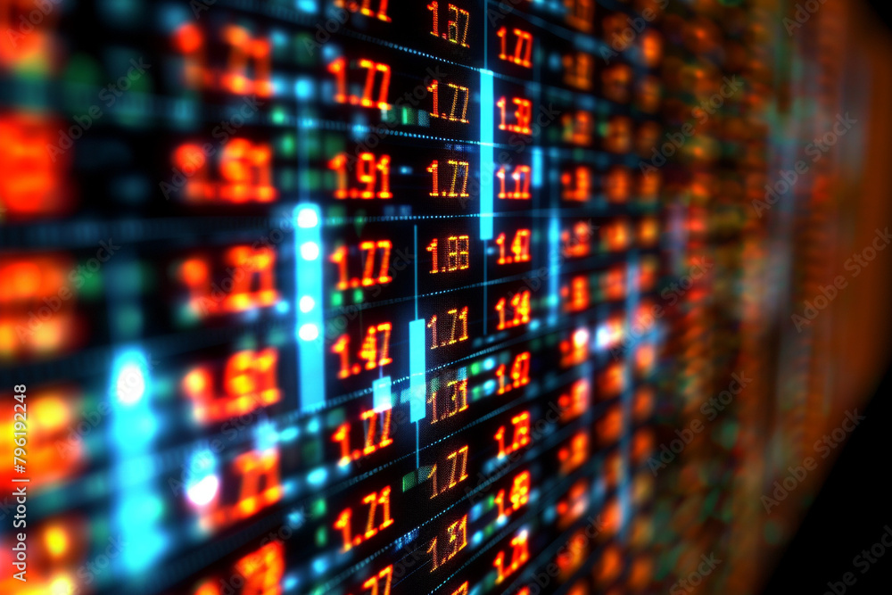 Poster the abstract of a stock market investment trading chart background is a visual representation of the