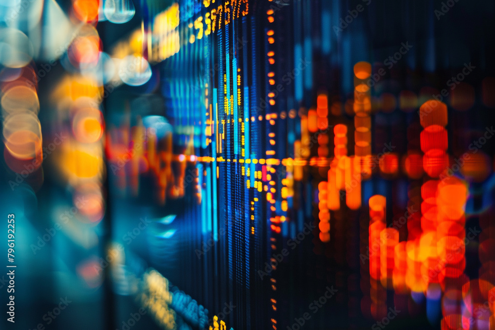 Aufkleber the abstract of a stock market investment trading chart background is a visual representation of the