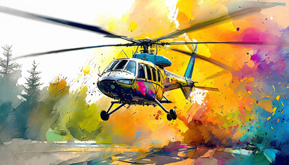 Vivid helicopter - 796193410