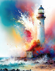 Vivid lighthouse - 796194605