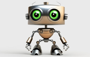 3D Robot Toy Illustration: Futuristic Playmate in Digital Art