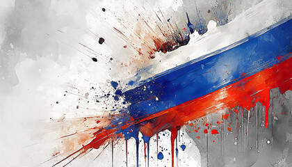 Vibrant russian flag - 796195681