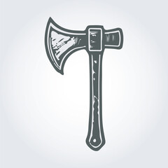 axe line art logo icon