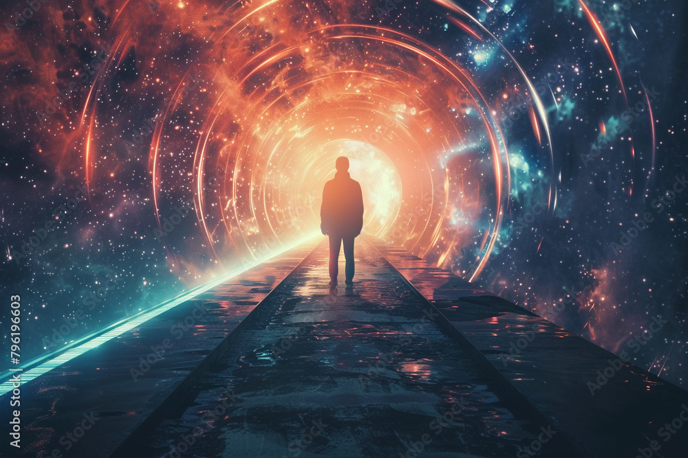 Poster the infinite possibilities of the unknown realm lie just beyond the denoting confines of a center gl
