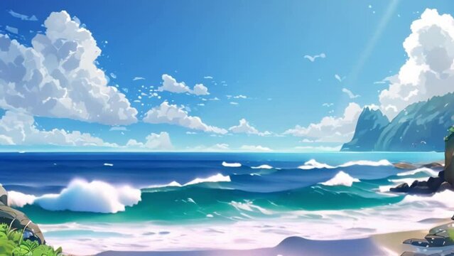 video beautiful sea view during the day